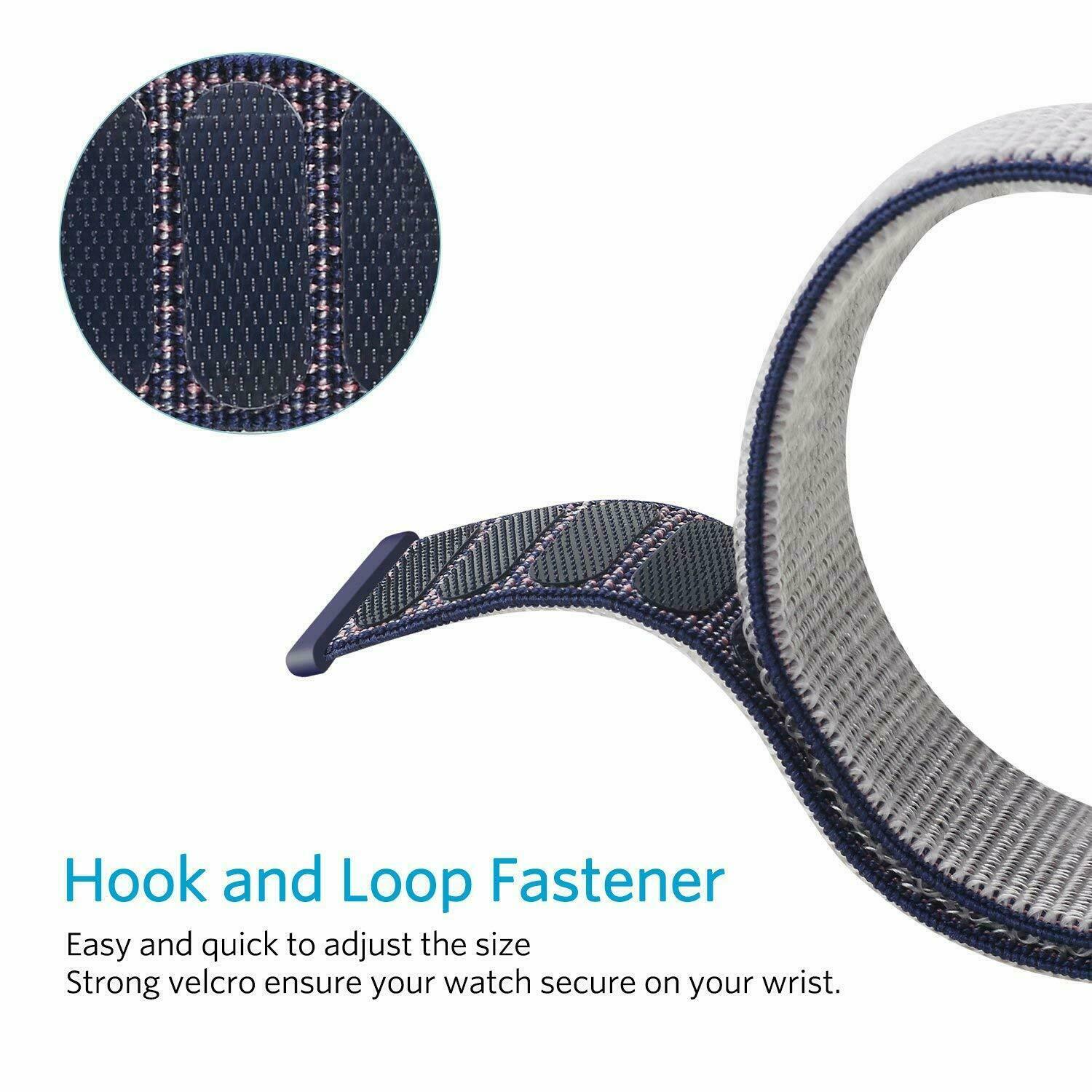Wristband For Fitbit Charge3/Charge 4 Nylon Watch Band Sport Loop Strap Bracelet