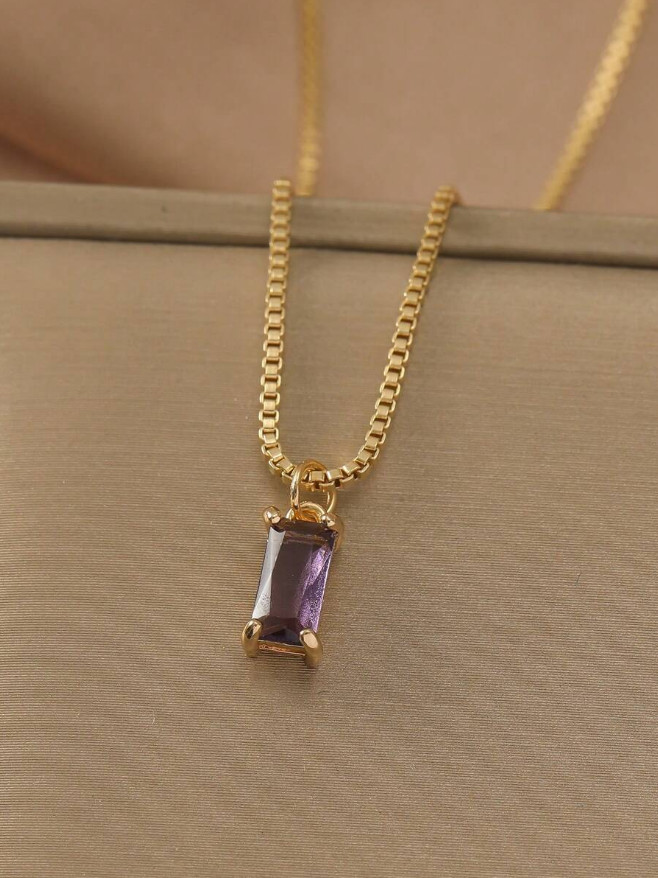 Birthstone Necklace for Women Necklace Dainty Cubic Zirconia Pendant Jewelry USA