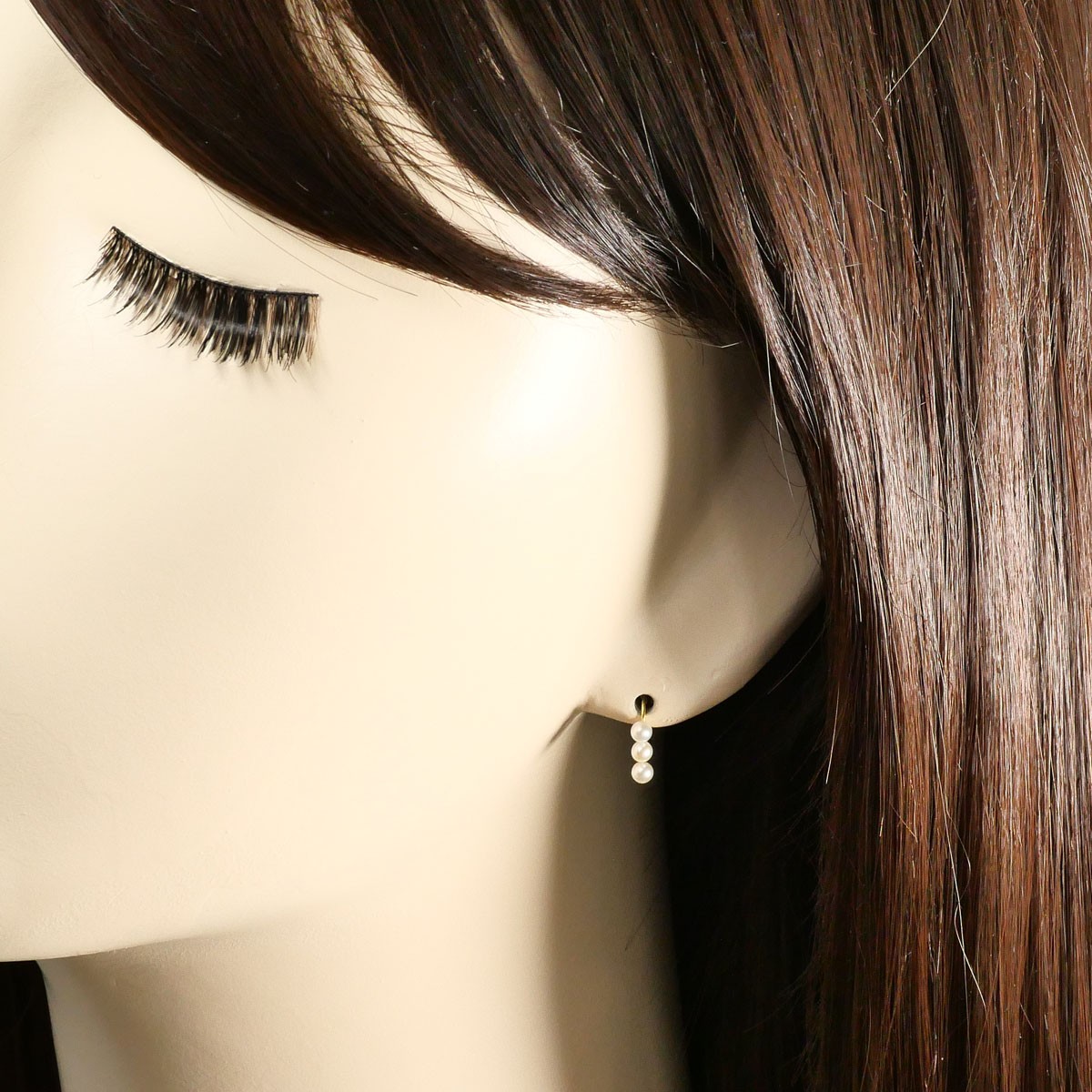 K18 18k gold Pierce Pearl (Natural) 0.5g Free shipping Used