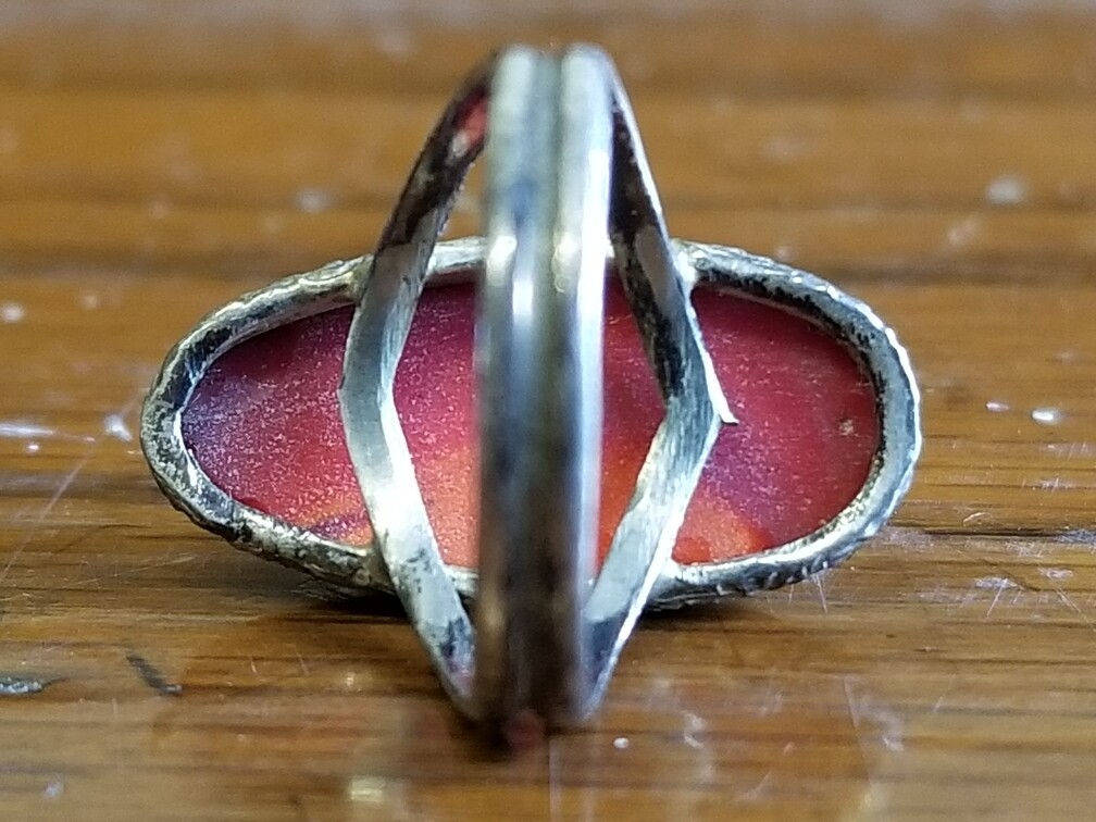 Vintage Red Stone Size 5.75 Women’s Ring. No Indications of metal type