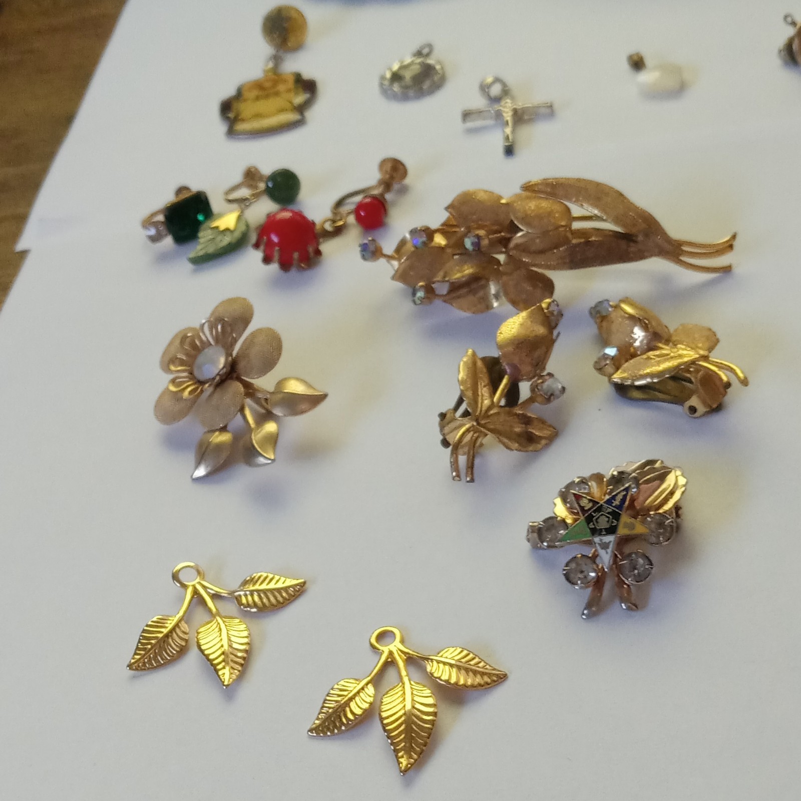 Vintage lot Of Jewelry Mixed Rings Earrings Bracelets CuffLinks Pins and more