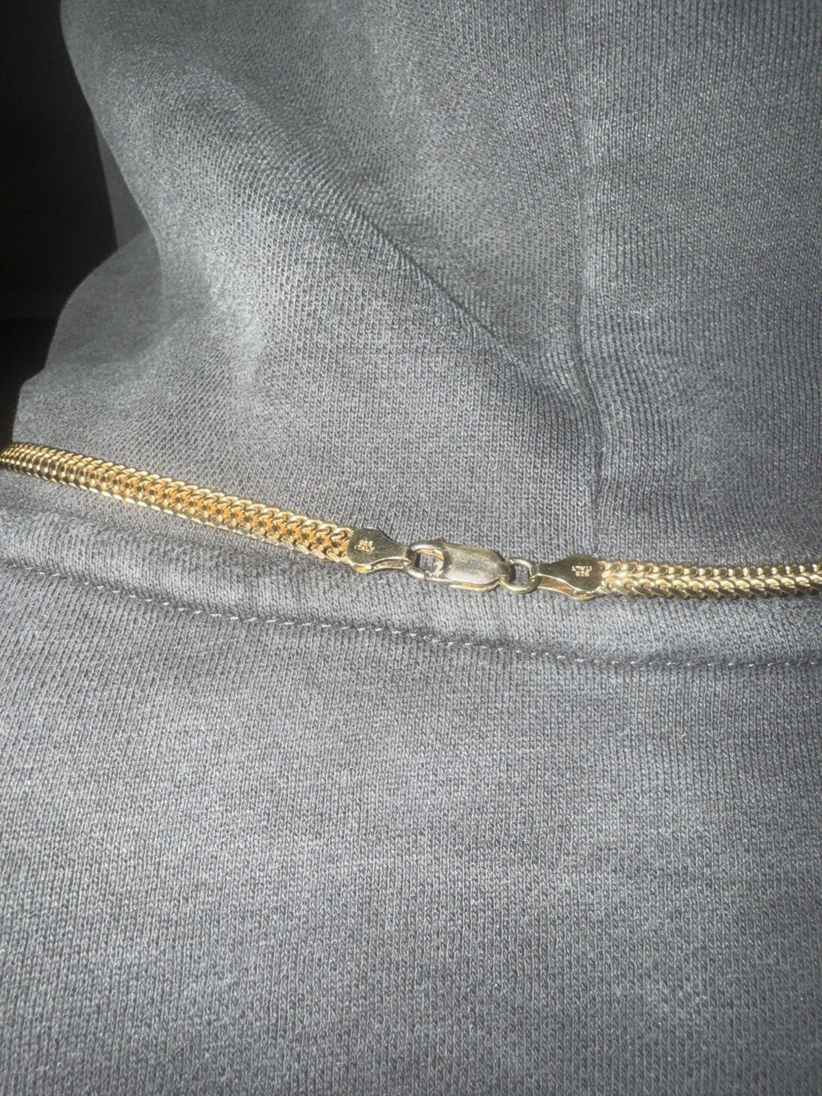Vintage Italy 925 Sterling Silver Gold Vermeil Double Franco Chain Necklace 24″