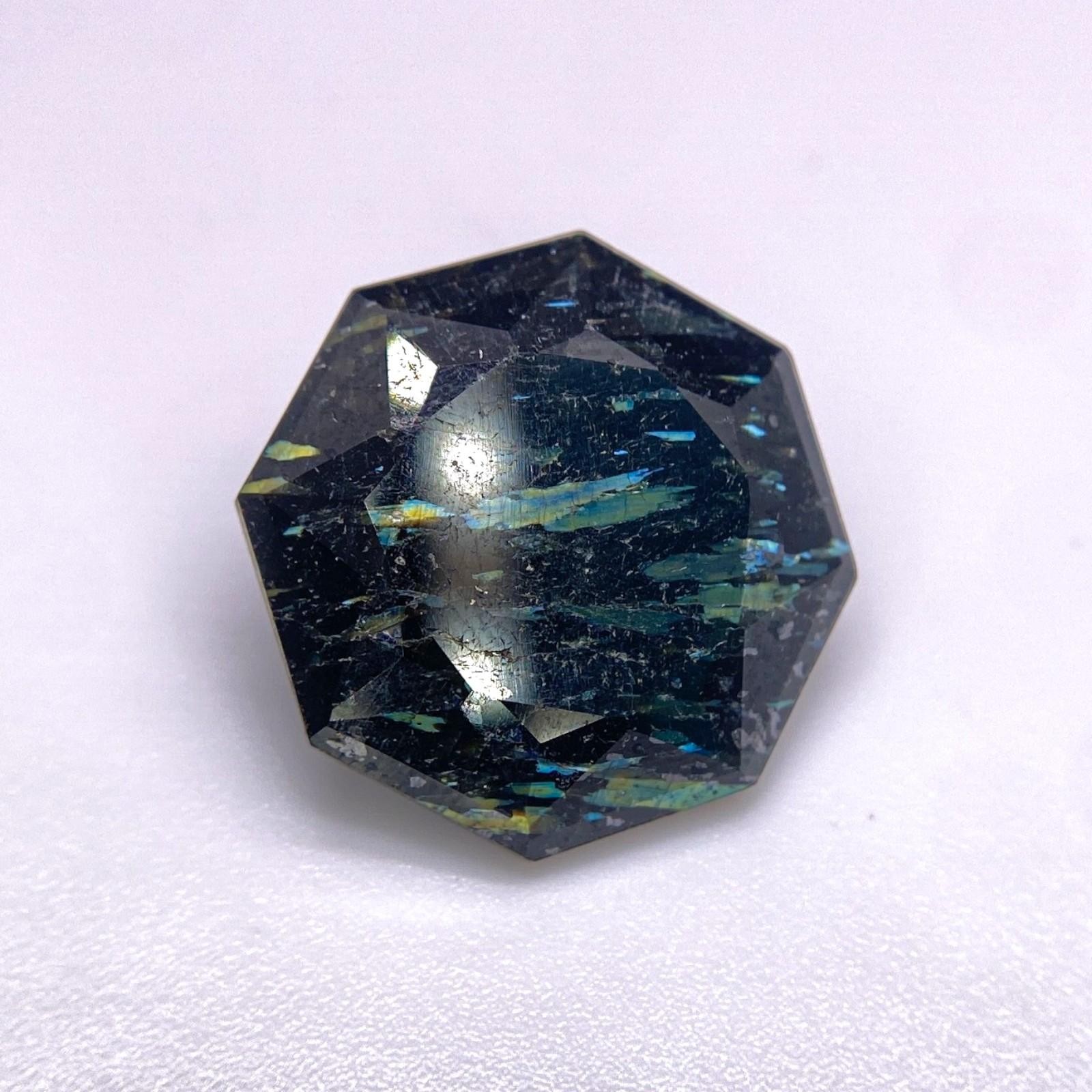17.77 ct NUUMITE – GREENLAND – Natural Rare Untreated Faceted – FREAKINGCAT