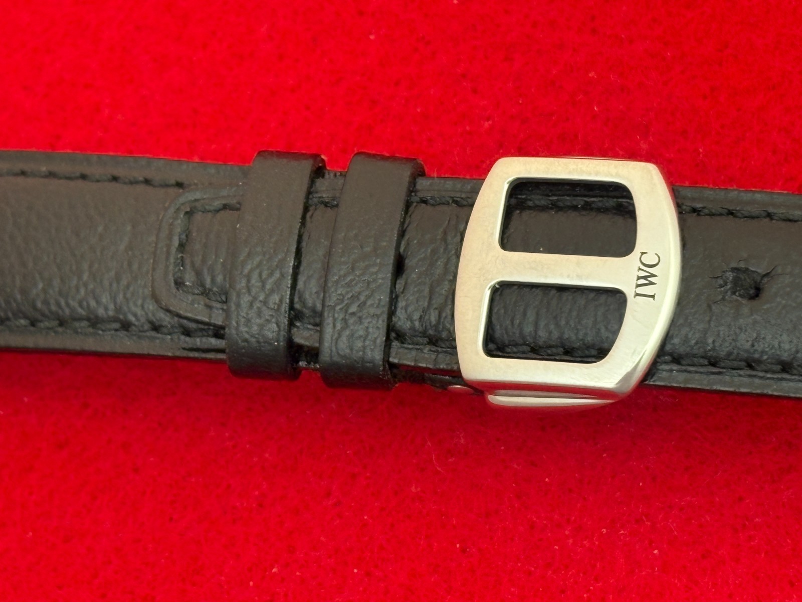 IWC Portofino OEM 18mm Black Strap for Model 3513 with IWC Deployant Clasp