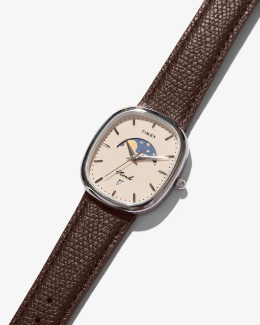 NEW Noah x Timex Oval Moon Phase Watch BROWN SILVER – Sold Out Online