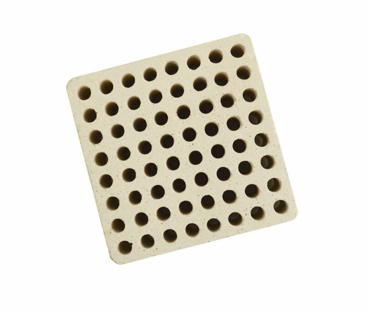 Honeycomb Ceramic Solder Block Square 64 Holes (4 mm) 50 mm x 50 mm x 20 mm
