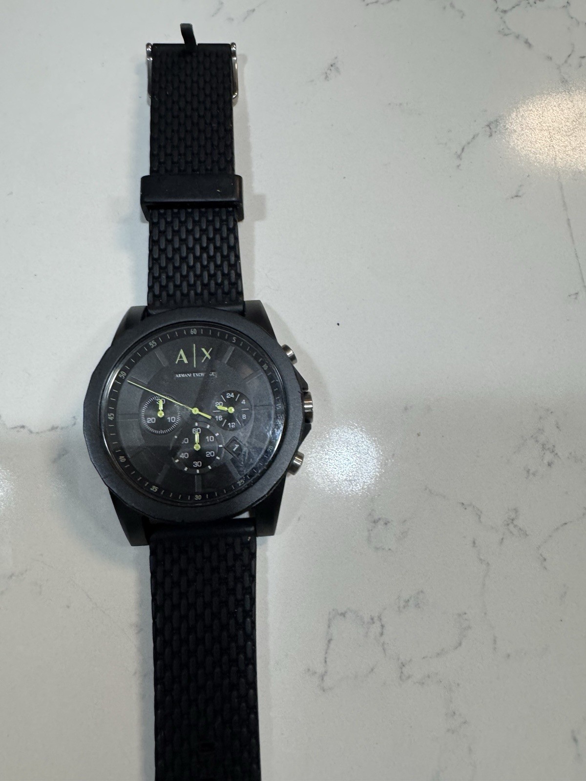 Armani Exchange Men’s Watch Black and Lime Green Dial