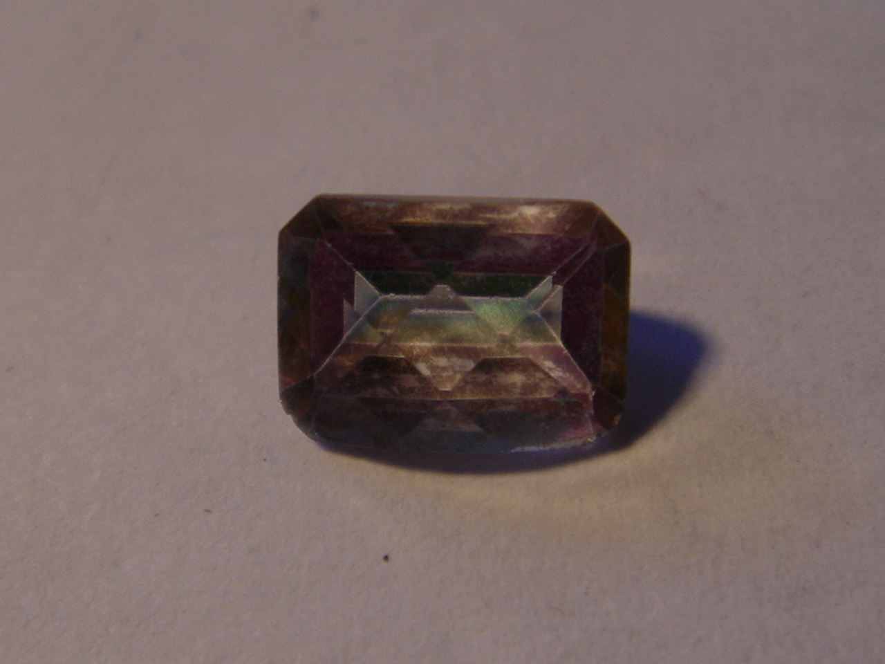 Mystic Topaz Emerald Rectangular Cut Gemstone 7mm x 5mm 1 carat unique Gem