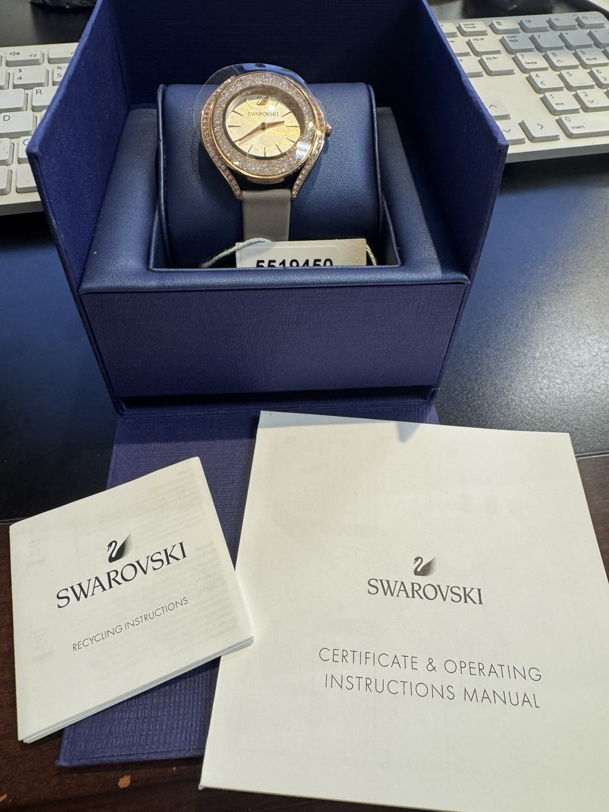 Swarovski Crystalline 5519450 Watch Gold Tone Finish, FREE SHIPPING