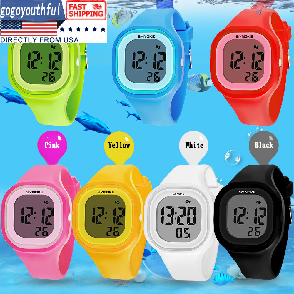 Male and Female Digital Sports Watches LED Electron Luminous Silicone Watches US