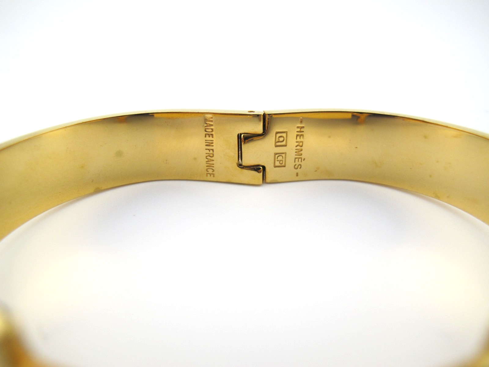 HERMES CLICK CLIC CLAC H BRACELET – Orange & Gold-CP Made In France Logo