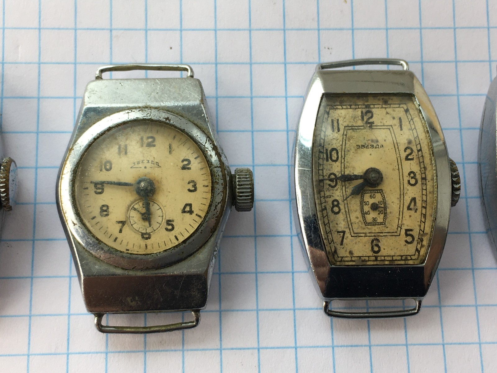 Lot of 10 Soviet Vintage ZVEZDA USSR Women mechanical Wristwatch for parts