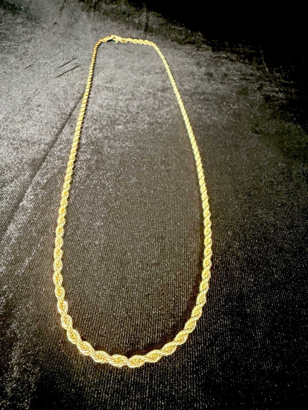 14K Stamped Gold Rope 30in 3.5MM Necklace. Hypoallergenic. Brand new.