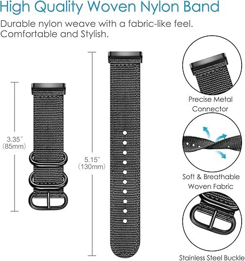 Bands Case For Fitbit Versa 4/3/2/1/Versa Lite/Fitbit Sense 2 Rugged Sport Band