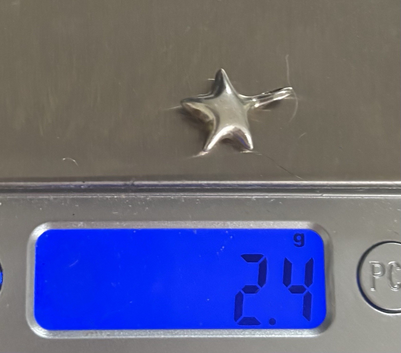Star Charm 925 Sterling Silver 2.4 Grams Solid