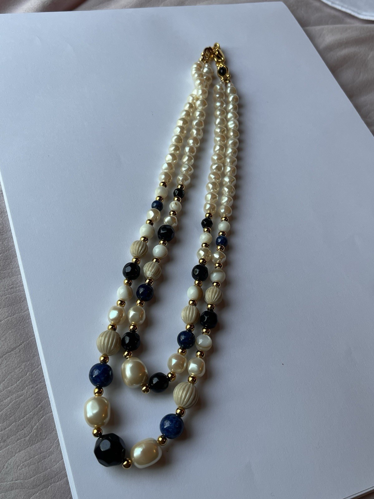 Liz Claiborne vintage double-strand necklace