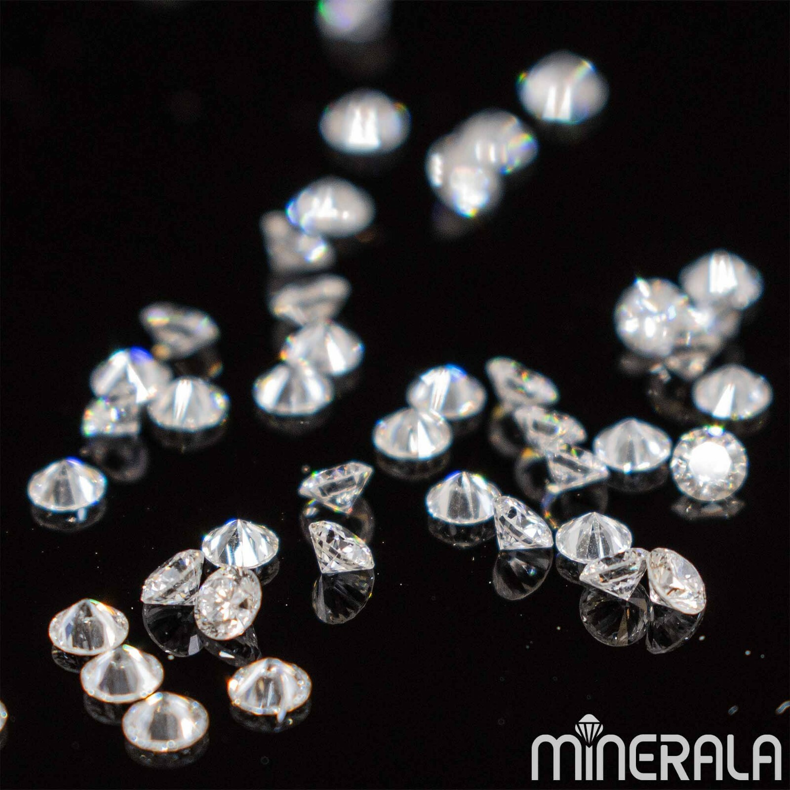 CVD LAB GROWN DIAMONDS FACETED ROUND 0.85mm-2.45mm D-F VS LOOSE GEMSTONE WP02712