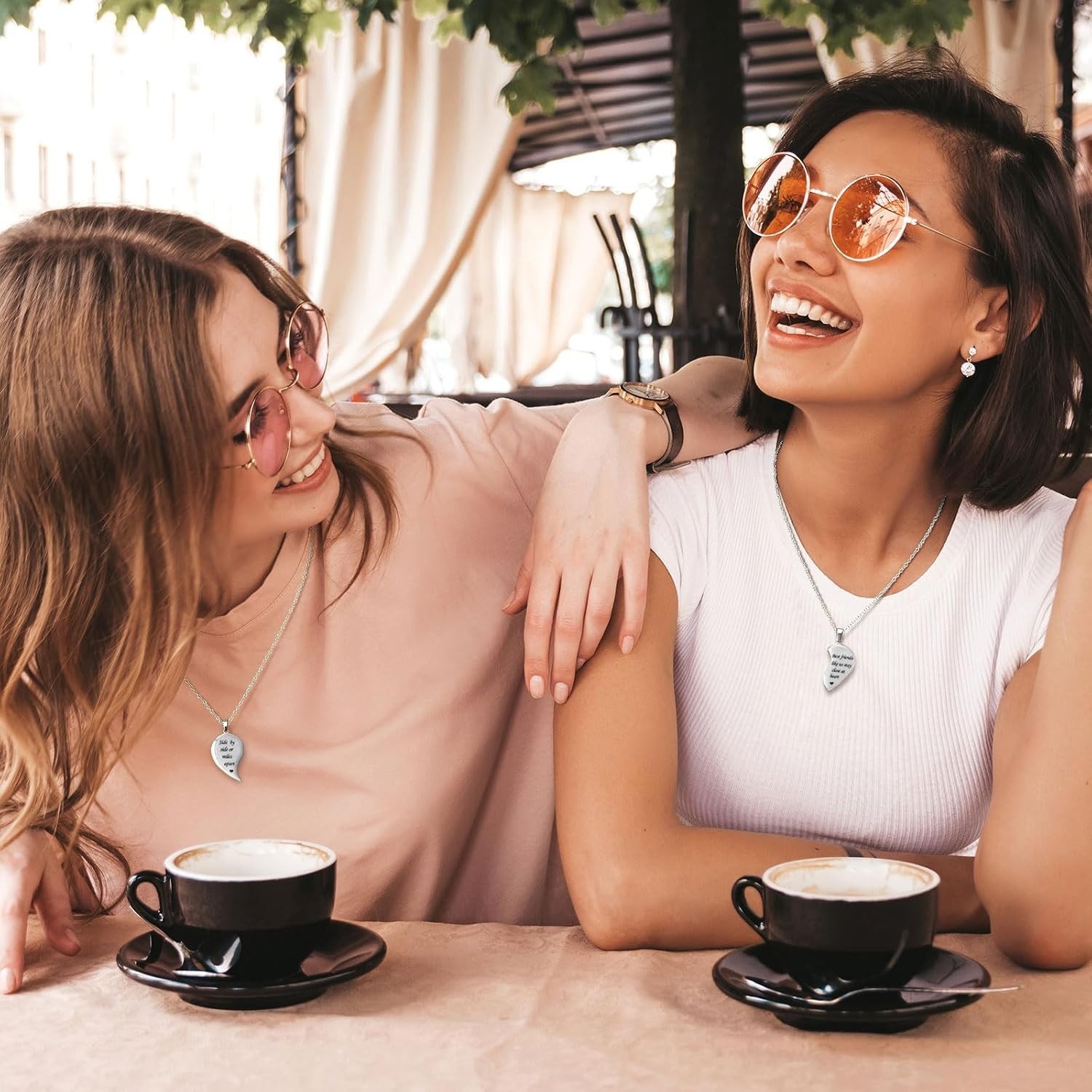 Matching Heart BFF Necklace Set – Friendship & Valentine’s Gift