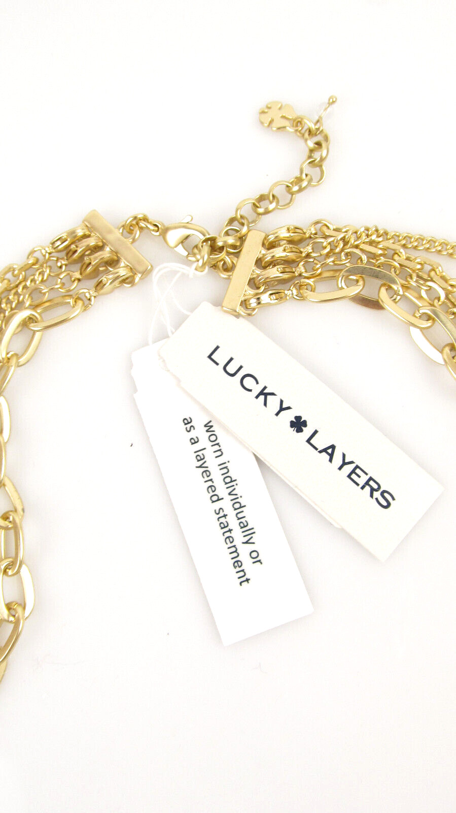Lucky Brand 4-in-1 Layered Necklace Aqua Bead 16-28″L NWT $99