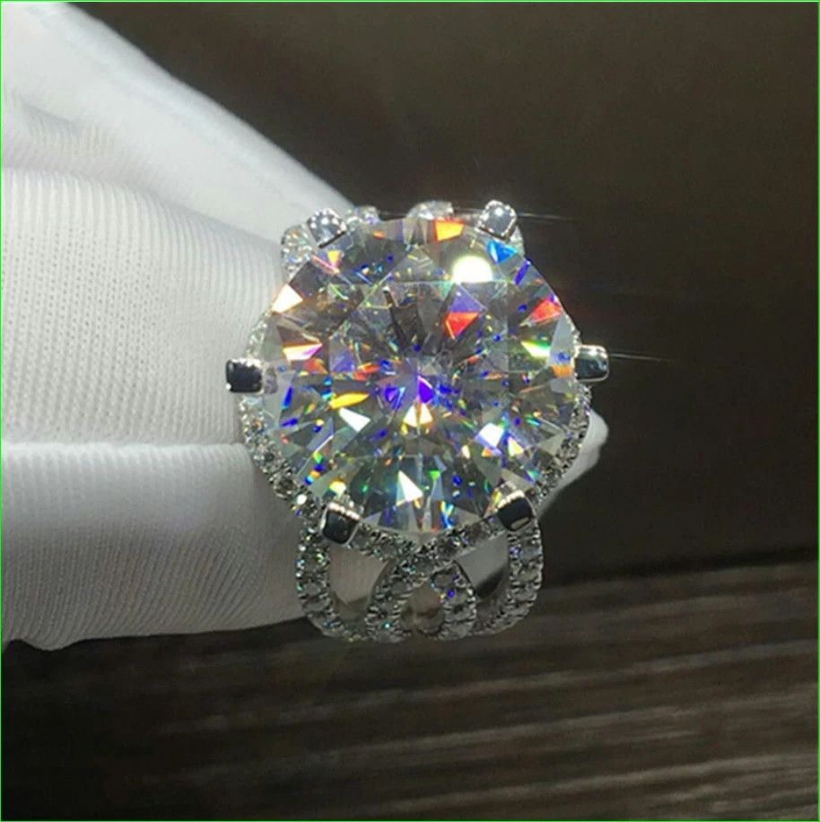 3Ct Lab-Created Diamond Twisted Solitaire Engagement Ring 14K White Gold Finish