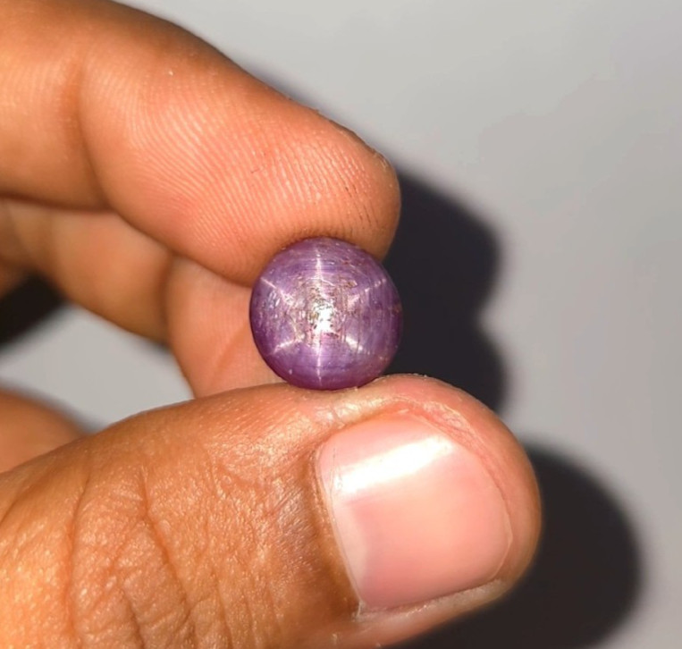 Natural Star Ruby Cabochon Translucent 6.50 ct Pink Round loose gemstone