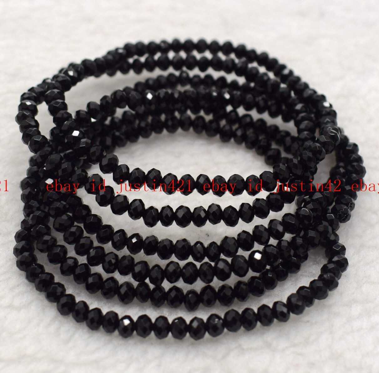 Wholesale 6 Pcs Natural Gemstone 2x4mm 7.5” Crystal Healing Stretch Bracelet