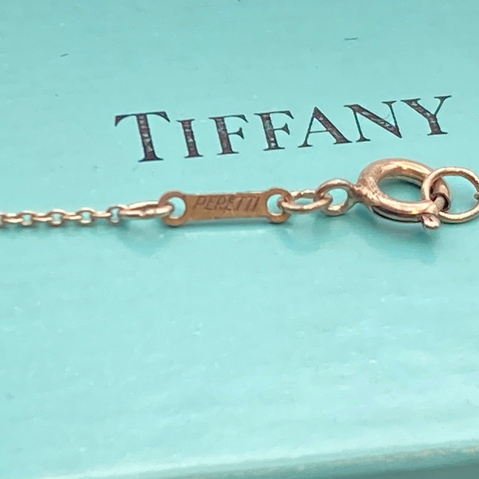 Tiffany & Co. 11mm Bean Pendant Necklace 16″ Silver 3.0g