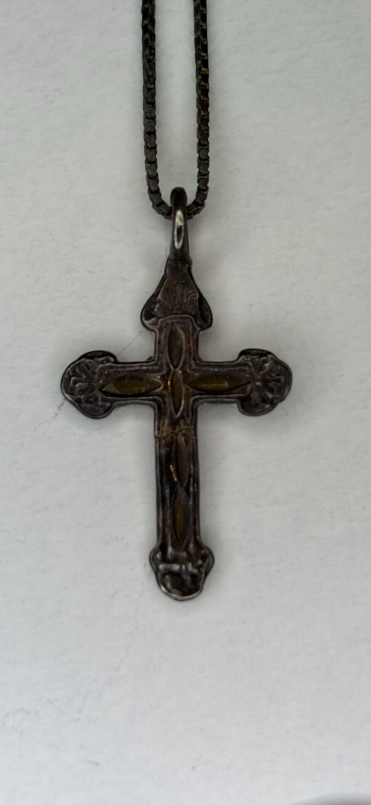 Vintage Atocha 1622 Shipwreck Silver Cross Necklace