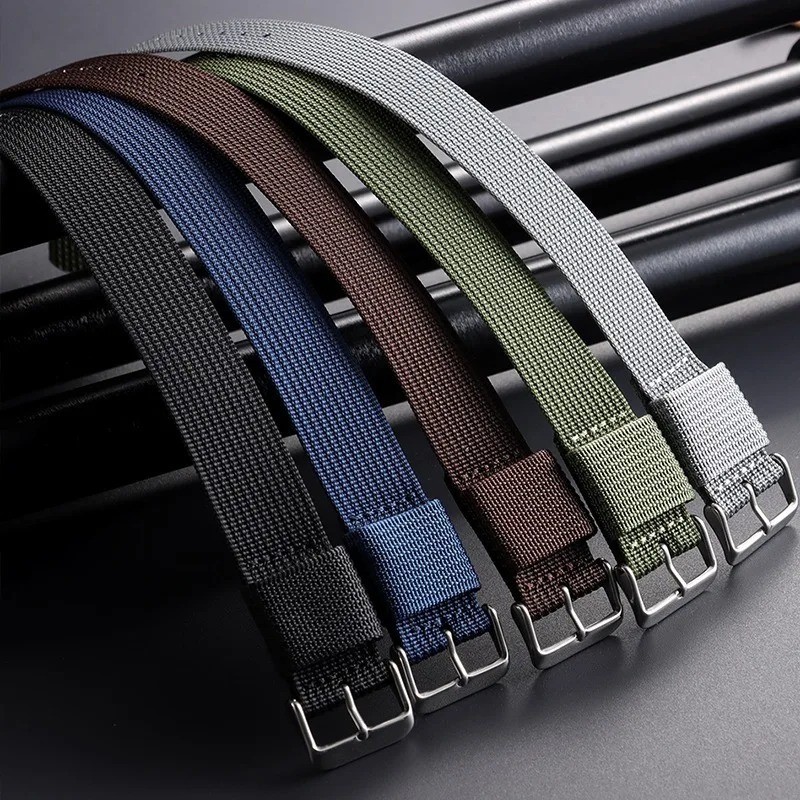 High Quality Nylon Watch Band Canvas Watch Strap Single Pass 18mm 20mm 22mm