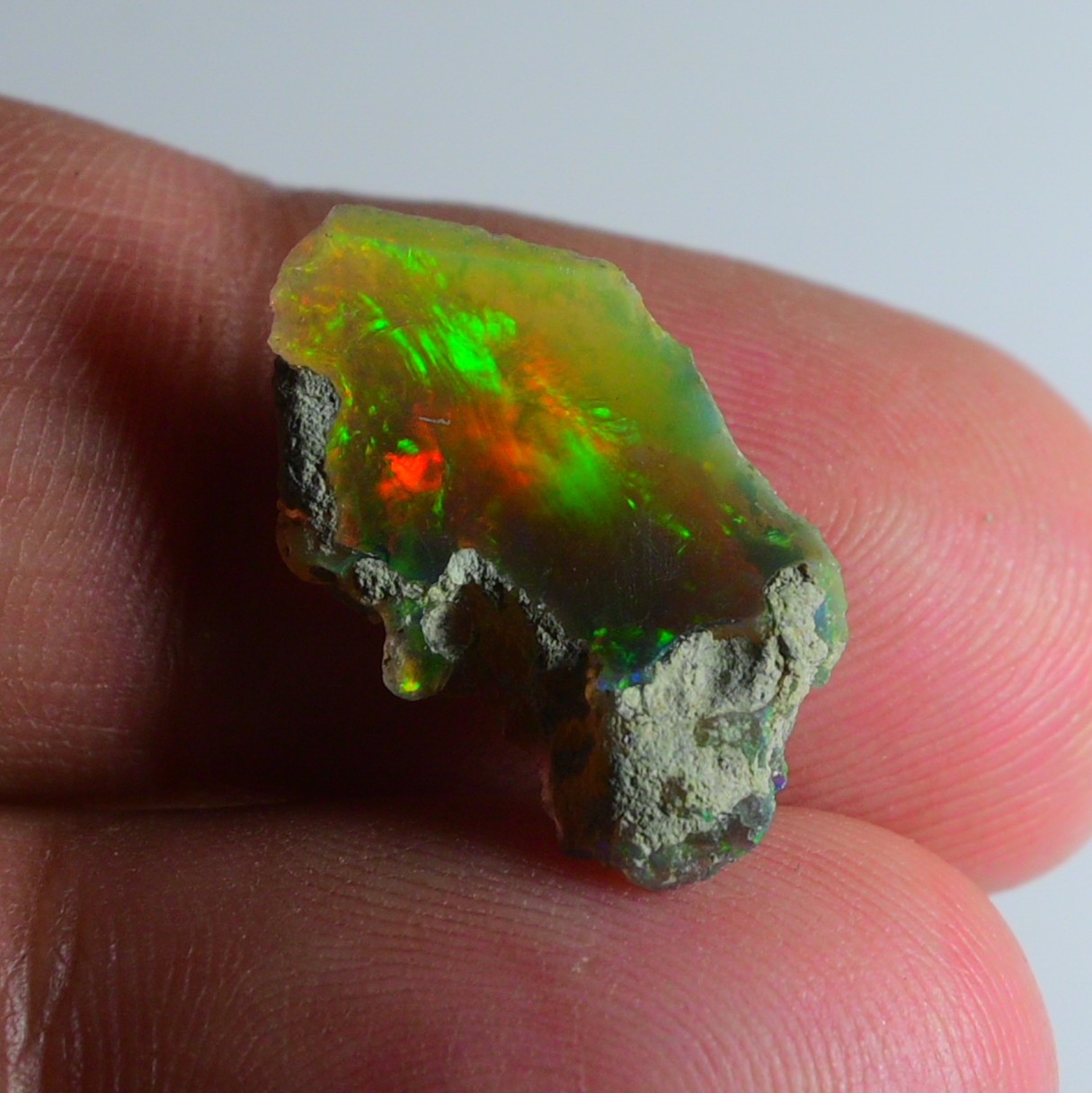 5.05 Cts Natural Black Ethiopian Opal Rough, Fire Opal Gemstone, Welo Opal Raw