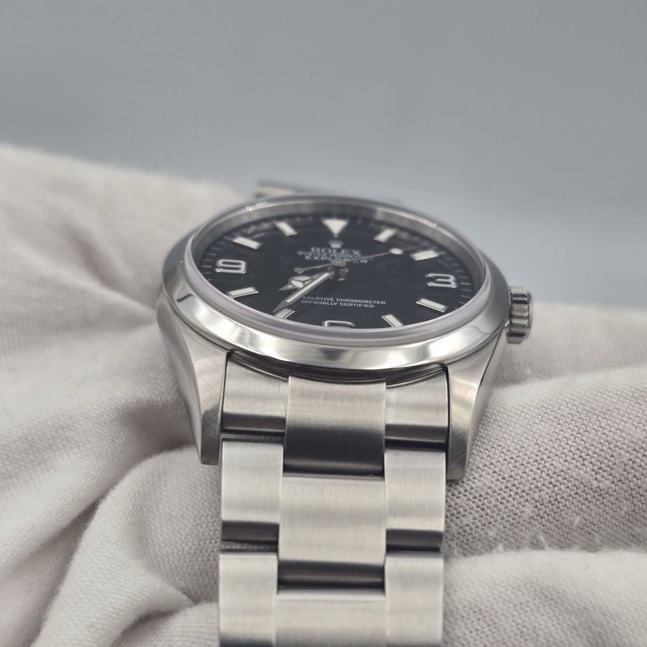 2008/2009 PAPERS Rolex Explorer l 114270 36mm Steel Black Dial Watch BOX
