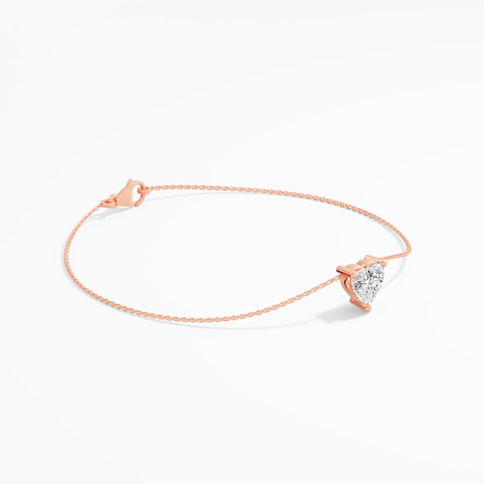 0.27 ct Lab Created Heart Diamond Classic Fashion Bracelet in 14K Yellow Gold