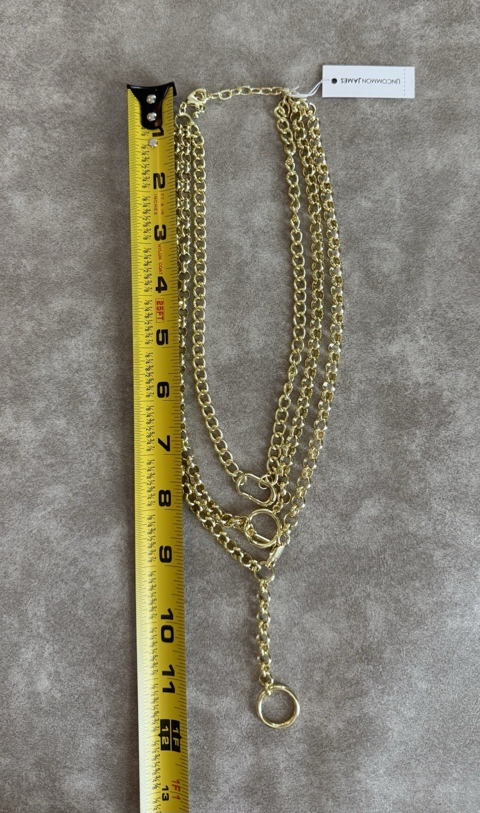 Uncommon James Luxe Layered Gold Necklace 14K Gold Plated Brass NWT