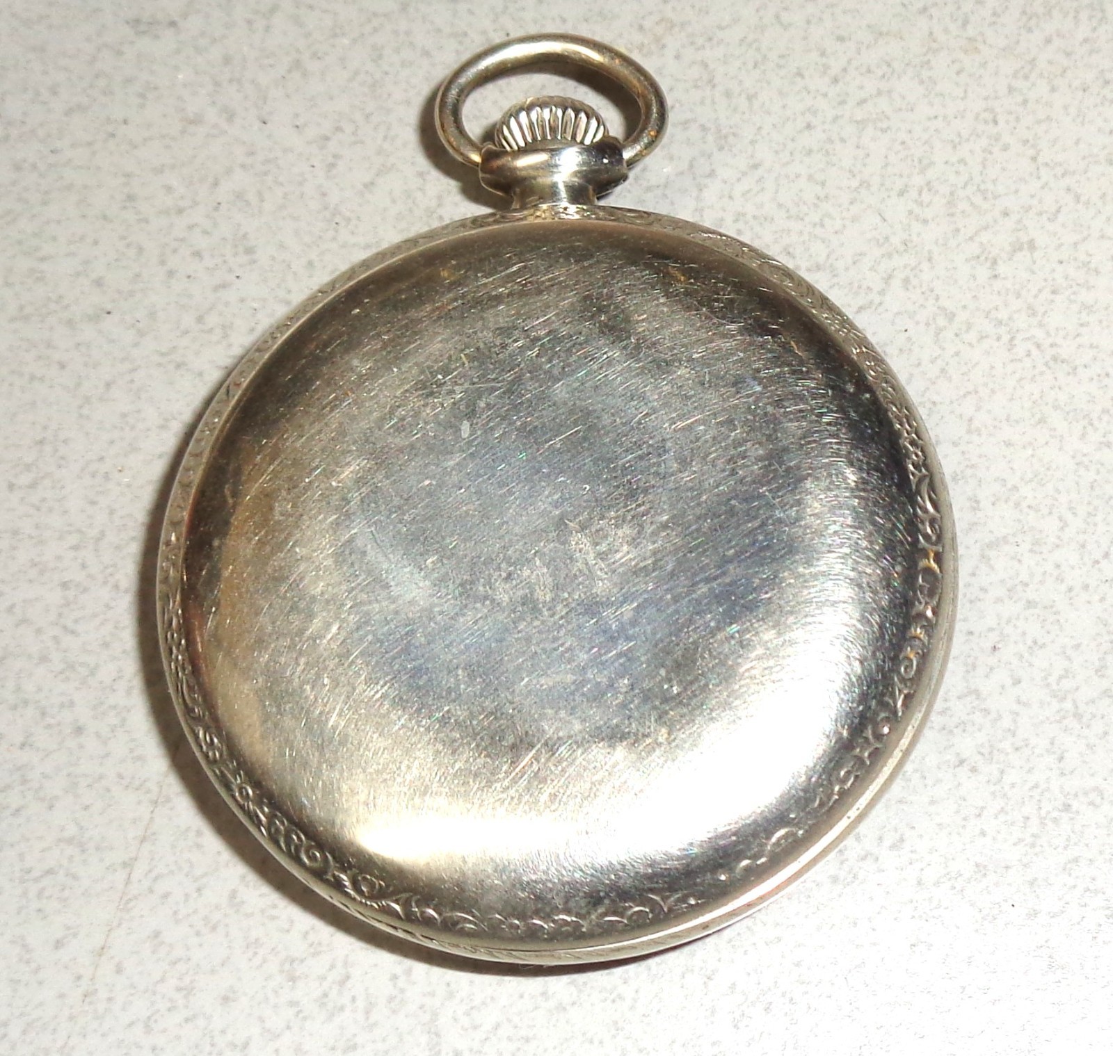 1928 Elgin Pocket Watch Open Face Grade 291 Model 7 Size 16 Silver Case & Dial