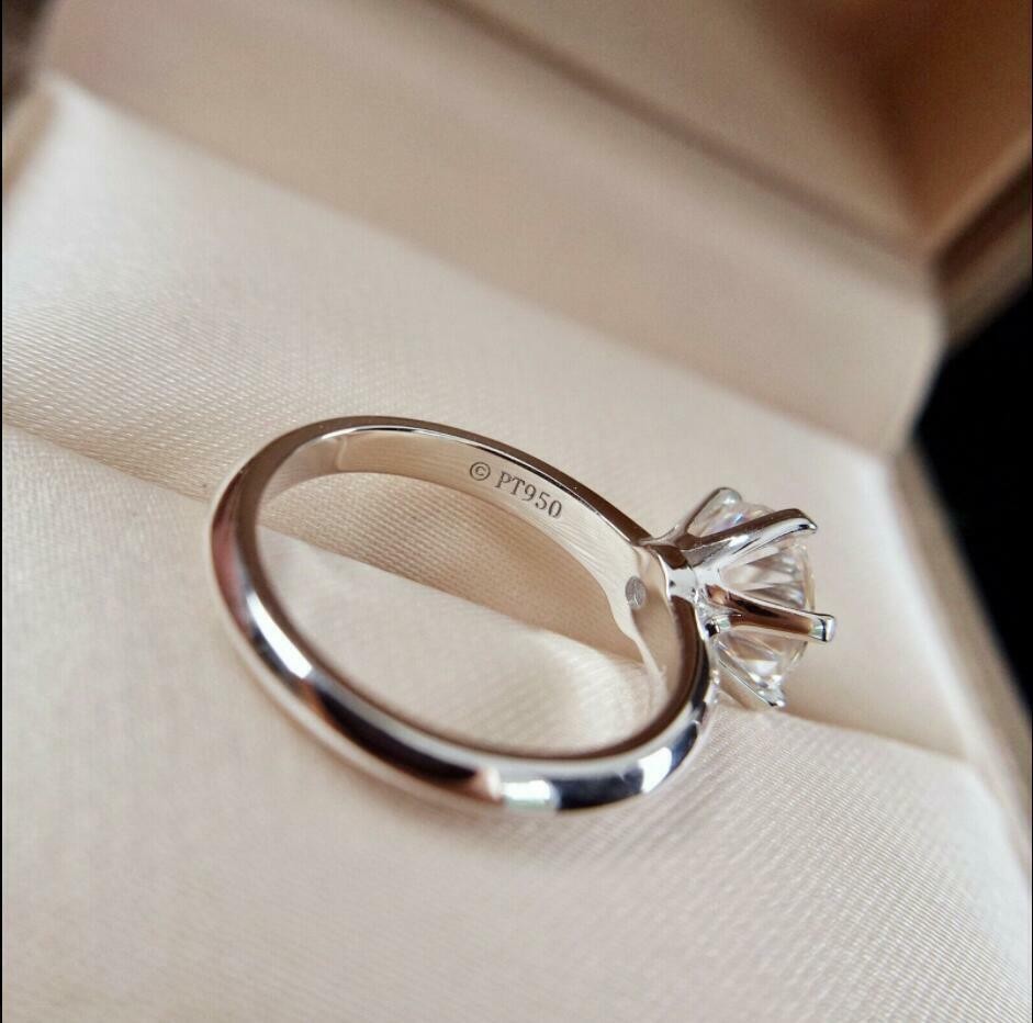 925 Sterling Silver 2CT Carbon Gem Wedding Engagement Ring R168 High Quality