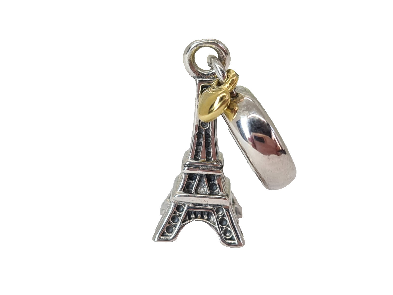 Authentic Pandora Love HEART Paris Hanging France dangle Silver Charm
