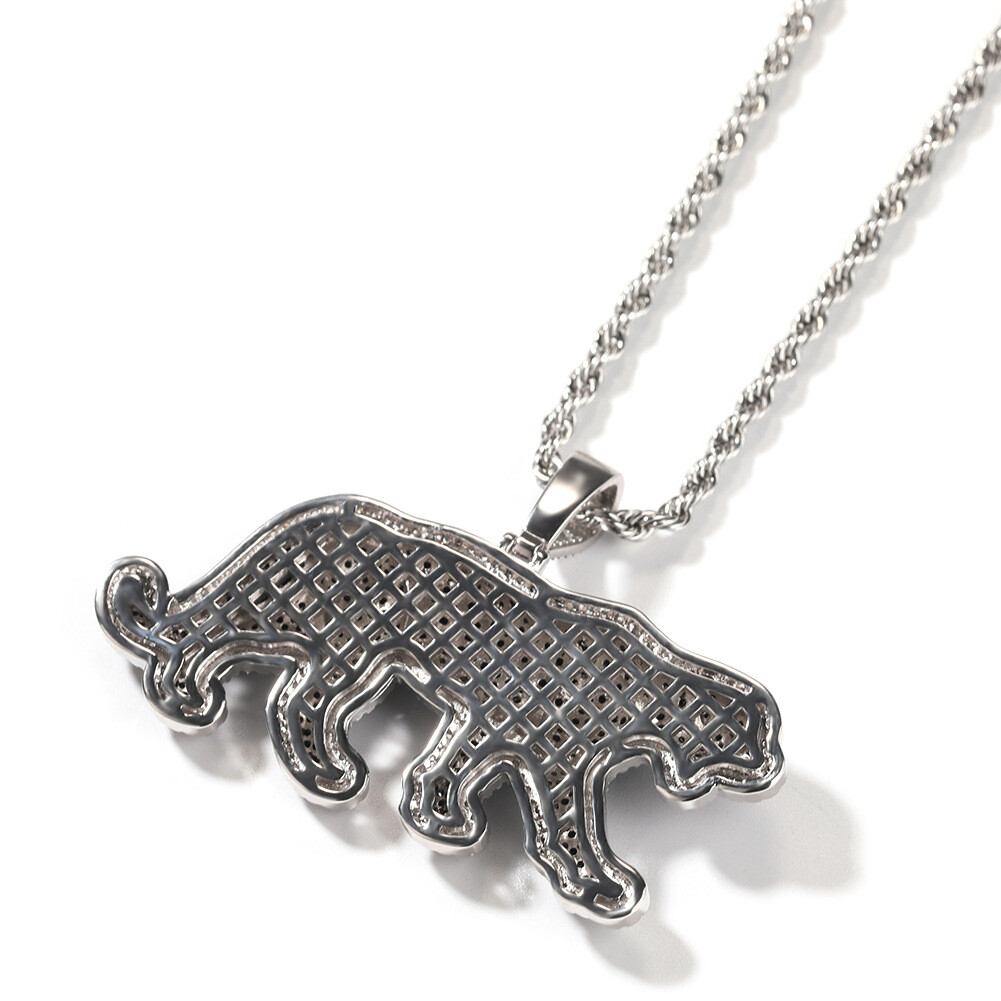 Hip Hop Jewelry Black Panther Pendant Necklace Gold Filled Rap Accessories Gifts