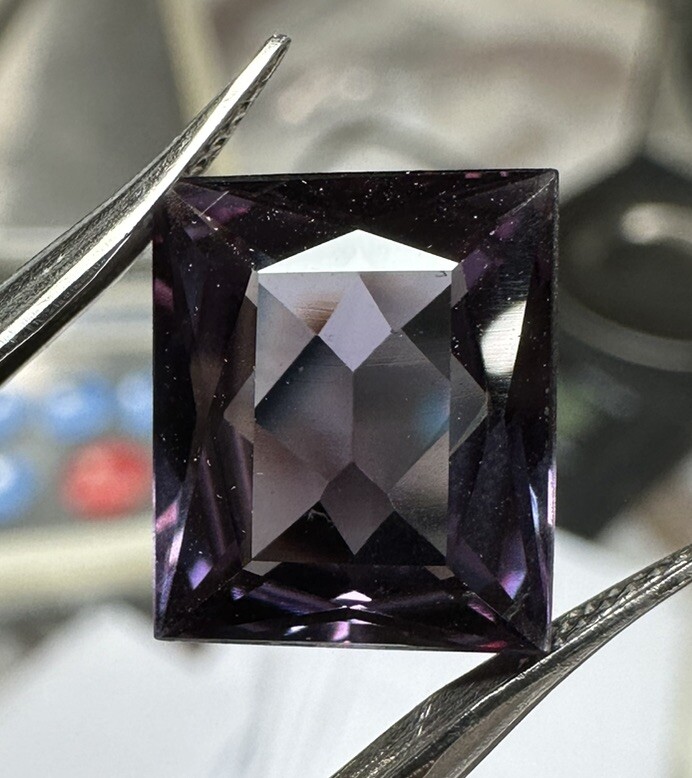 7.00ct + Lab Created Emerald CUT Alexandrite Antique Cut 12mmX10mm 🤩 Old Stock