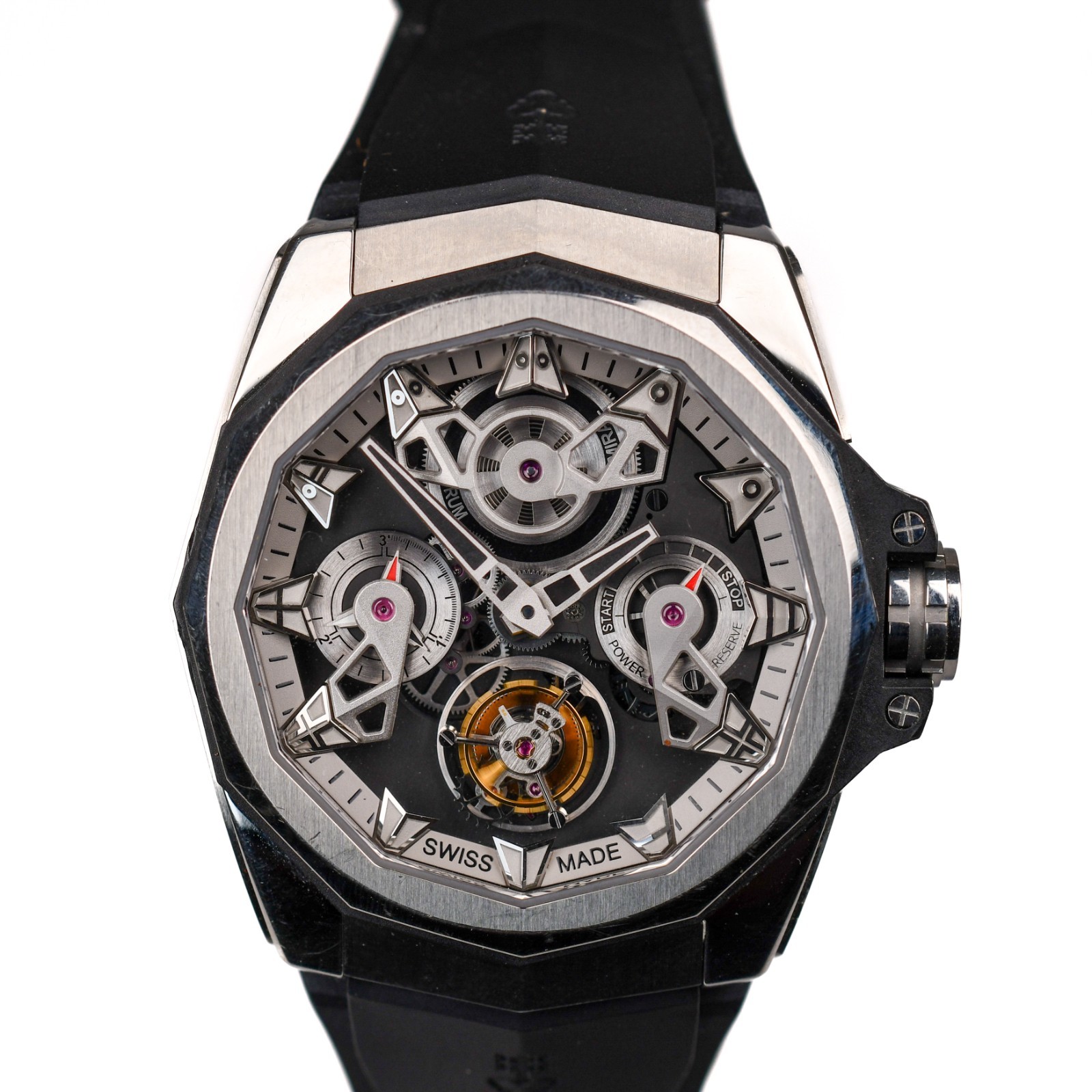 Corum AC-One 45 Admiral’s Cup Tourbillon Openworked $82,250 Titanium 45mm A298