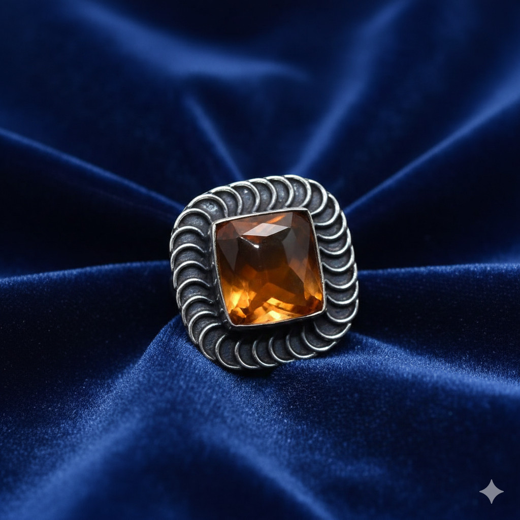 Natural Brown Onyx Handmade Ring Size 9 – 925 Sterling Silver Earth Tone Boho