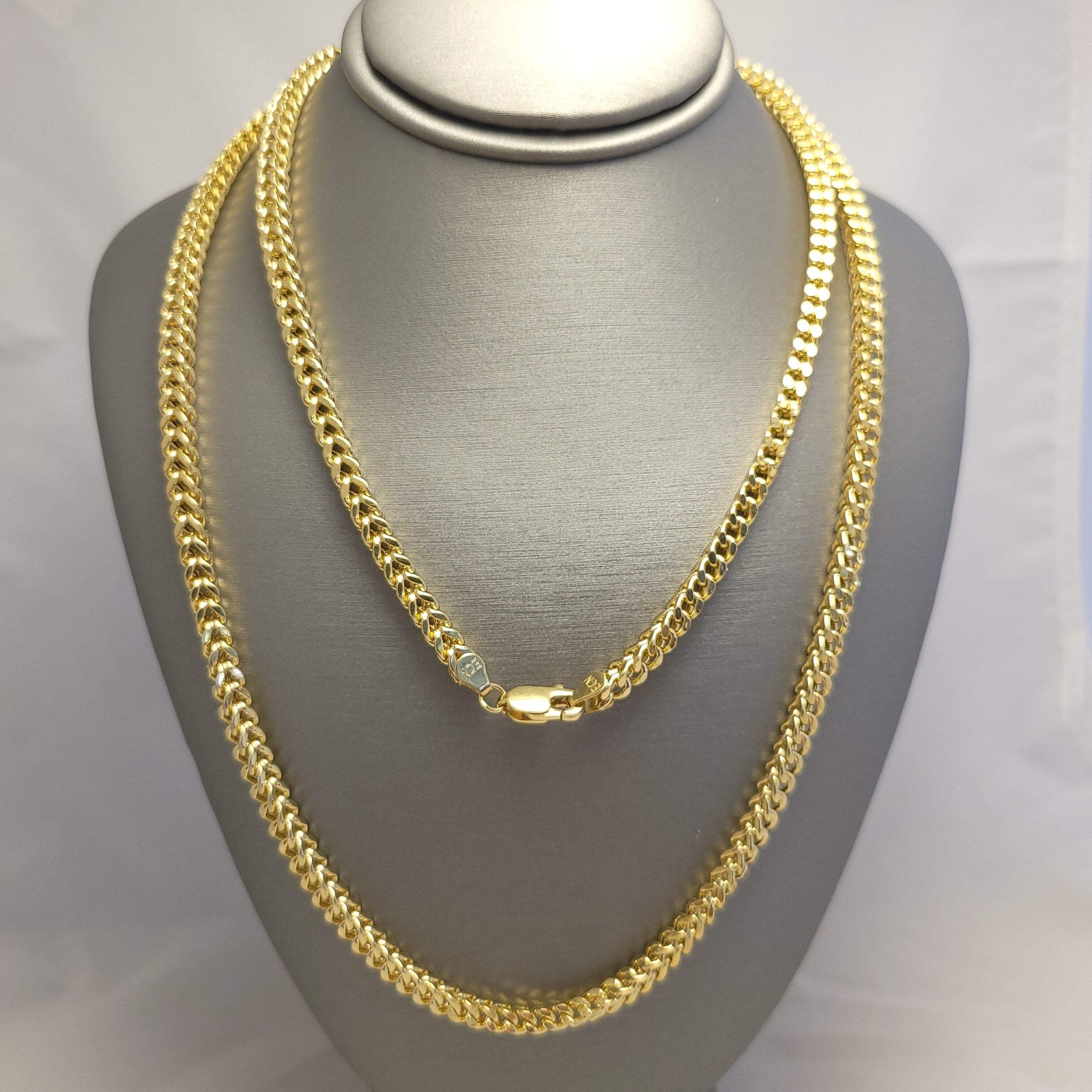 14K YG Hollow Foxtail Chain