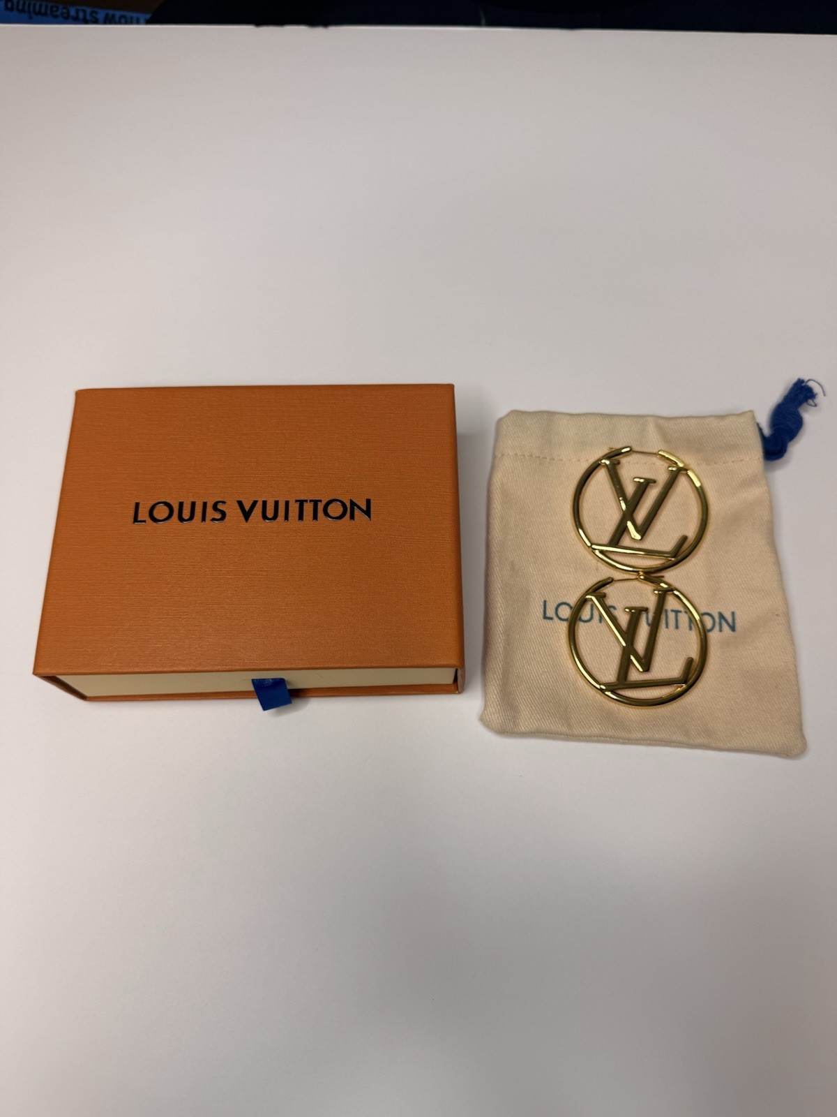 Louis Vuitton Louise LV GM Hoop Earrings Metal
