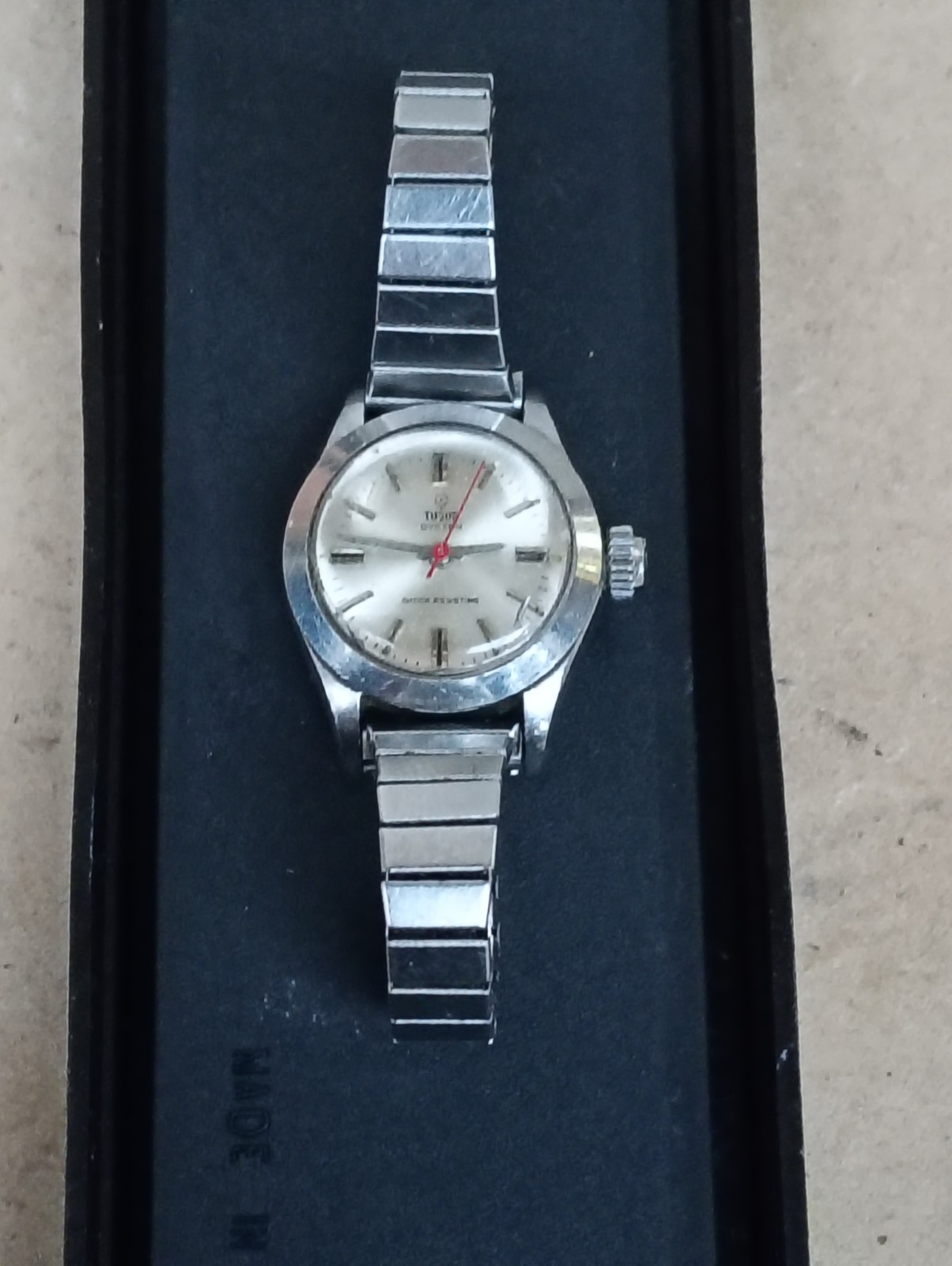 Tudor Princess Watch Red Seconds Arm 1958