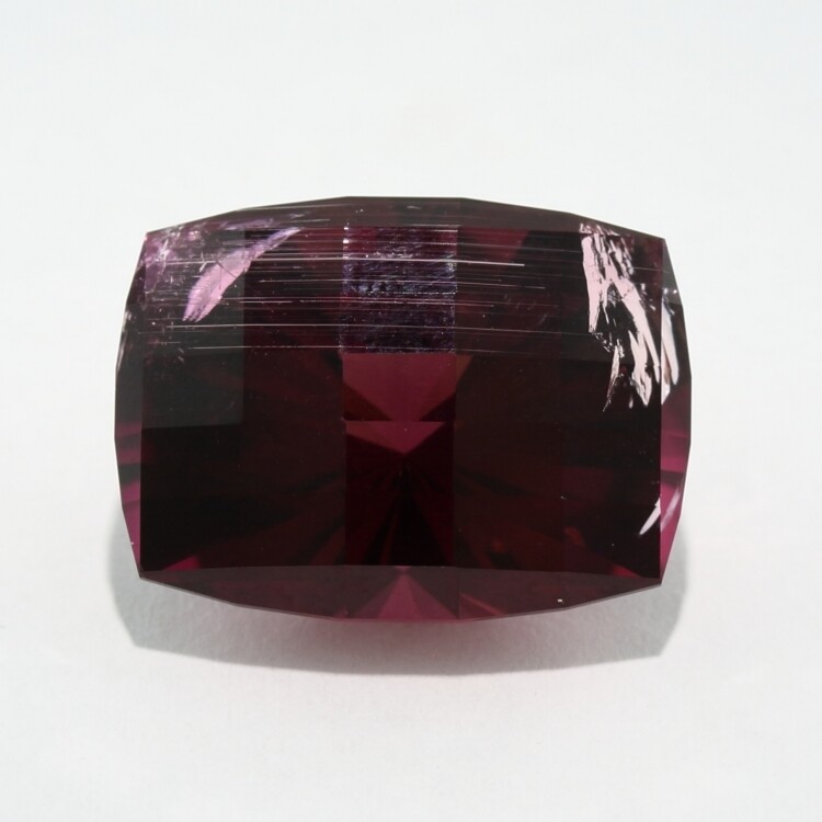 RUBELLITE TOURMALINE 19.2×14.2MM CUSHION CUT CHECKERBOARD TOP ALL NATURAL F-3641