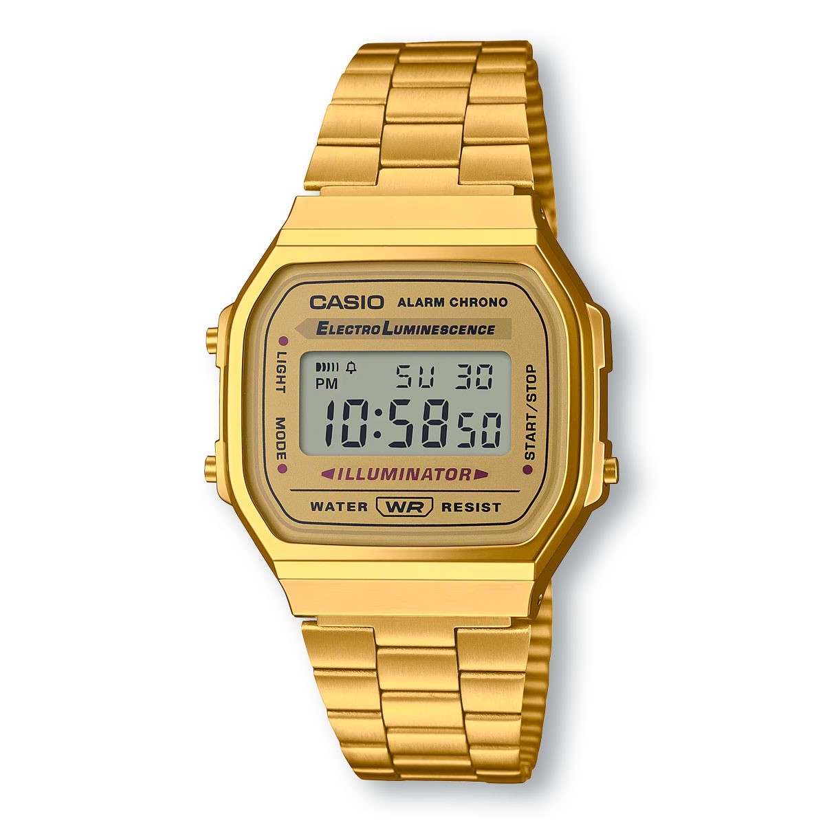 CASIO VINTAGE A168WG-9A Unisex Illuminator Digital Watch Gold