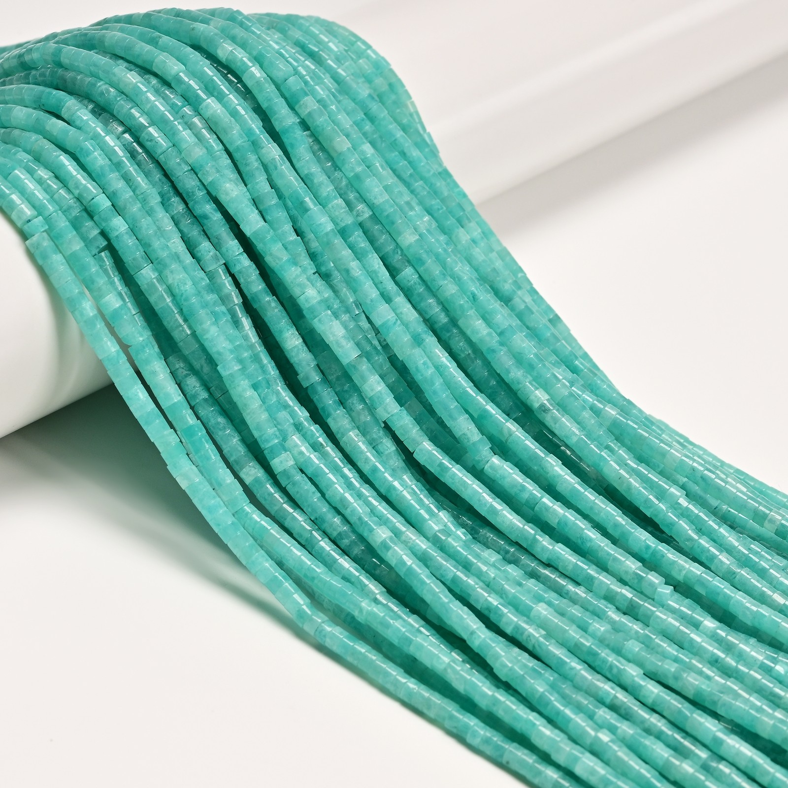 Natural Blue Amazonite Heishi Disc Beads Size 2x3mm 15.5” Strand