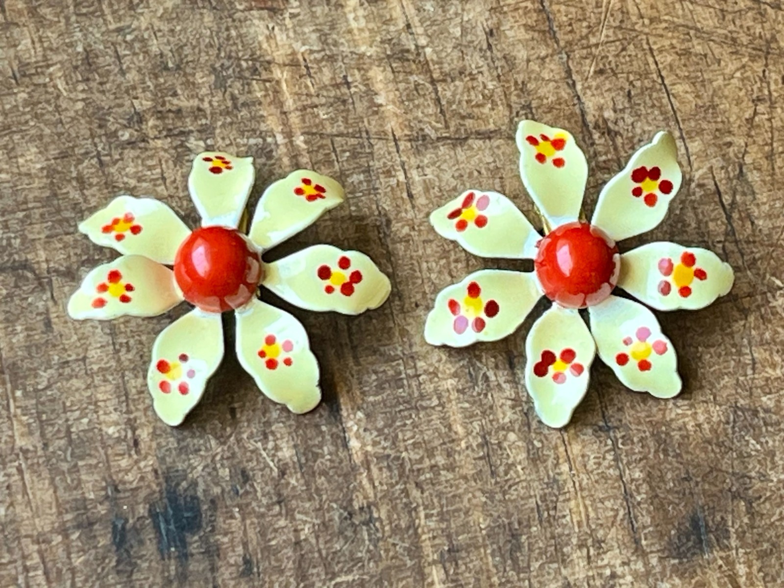 Huge Vintage Flower Earring Pairs Lot Enamel Rhinestone Coro Avon W Germany Etc.