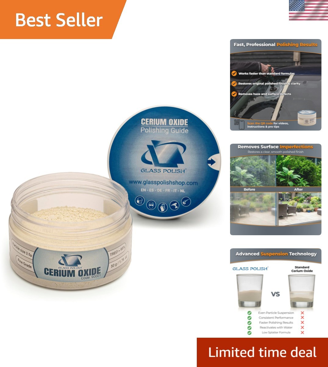 Professional-Grade 1.76oz Cerium Oxide – Easy Application with Video Support