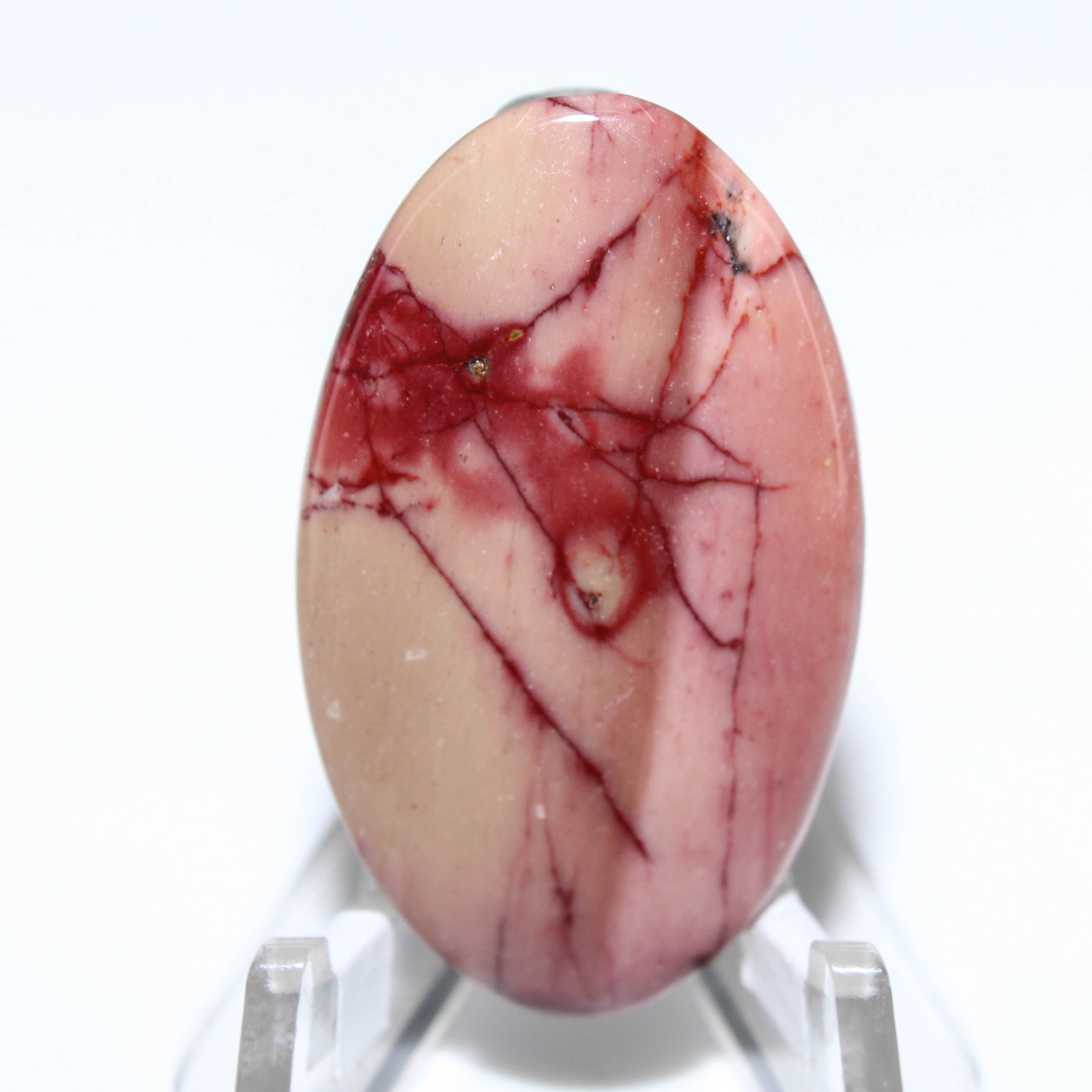 25.60 Ct. Top Mookite Jasper Oval Cabochon Loose Gemstone 36x21x4 mm
