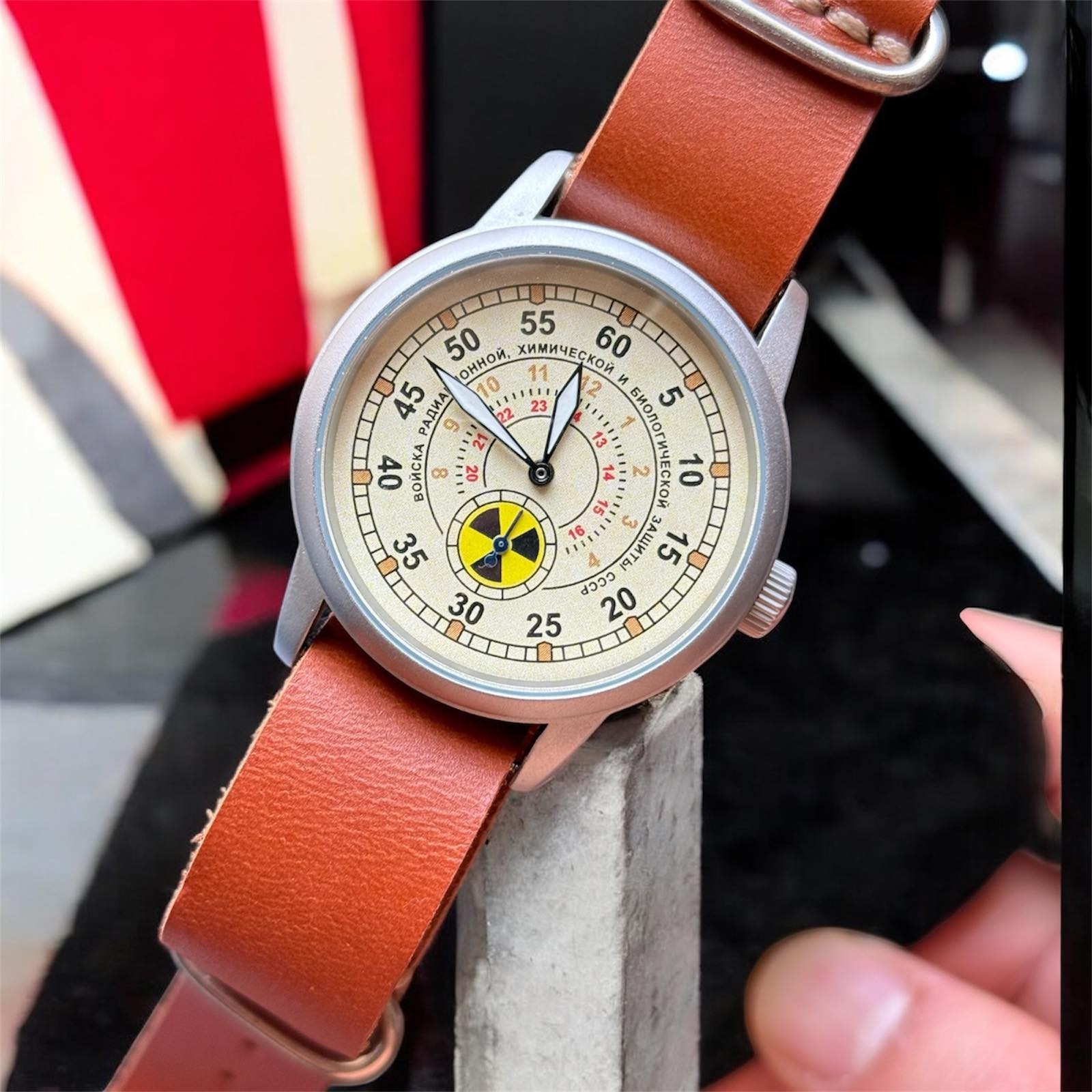 Raketa Watch Mechanical Radiation Military Wrist Russian Soviet USSR Men Vintage